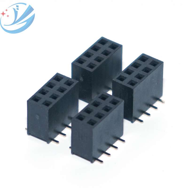 2.54 Pitch 2 Rij SMT Vrouwelijke Header Connector 8Pin